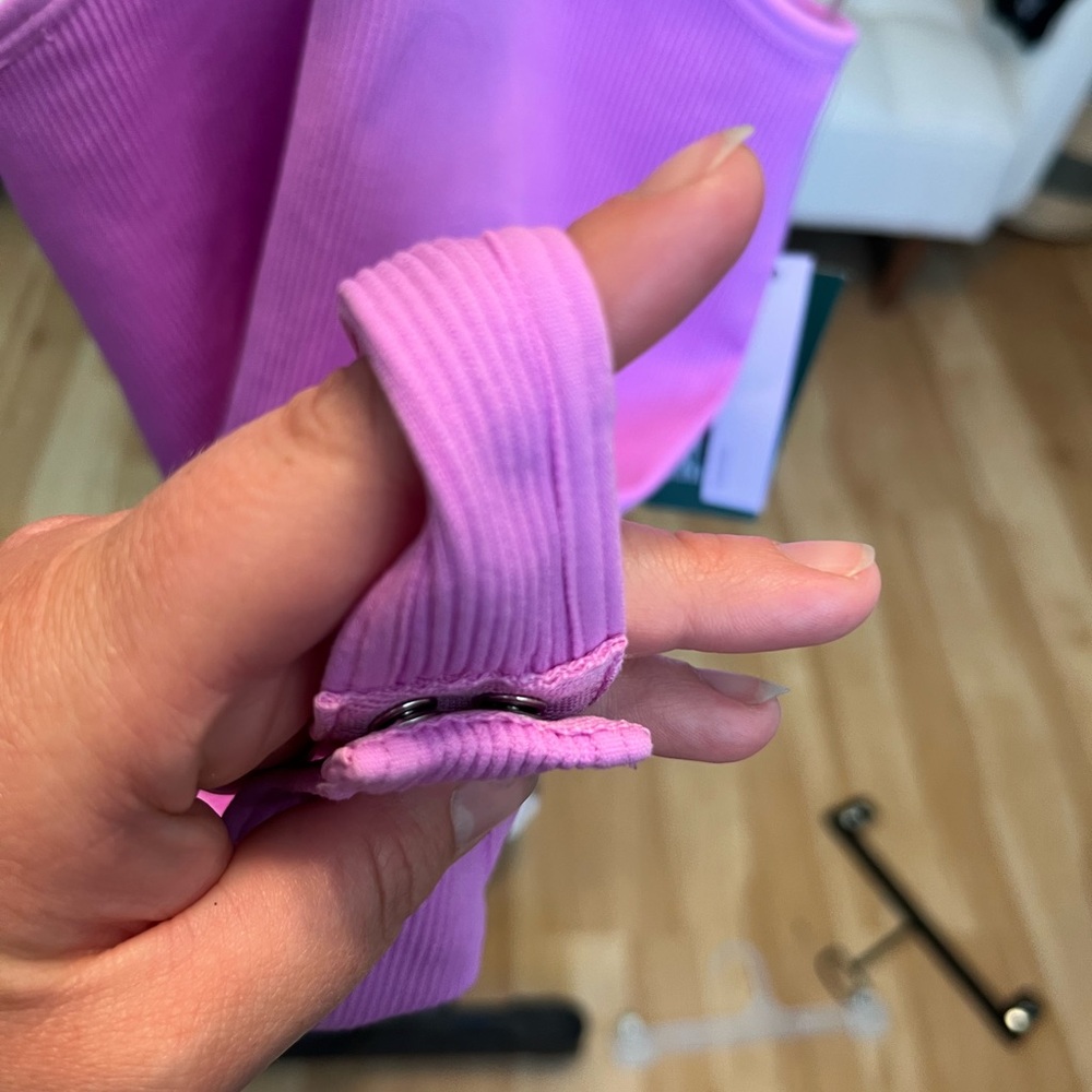 Target Purple Ribbed Racerback Tank Top - Picture 3 of 3
